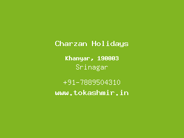 Charzan Holidays, Srinagar