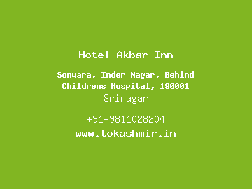 Hotel Akbar Inn, Srinagar