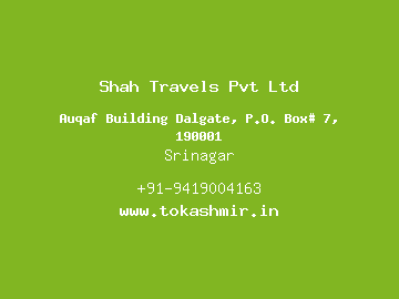 Shah Travels Pvt Ltd, Srinagar