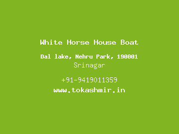 White Horse House Boat, Srinagar